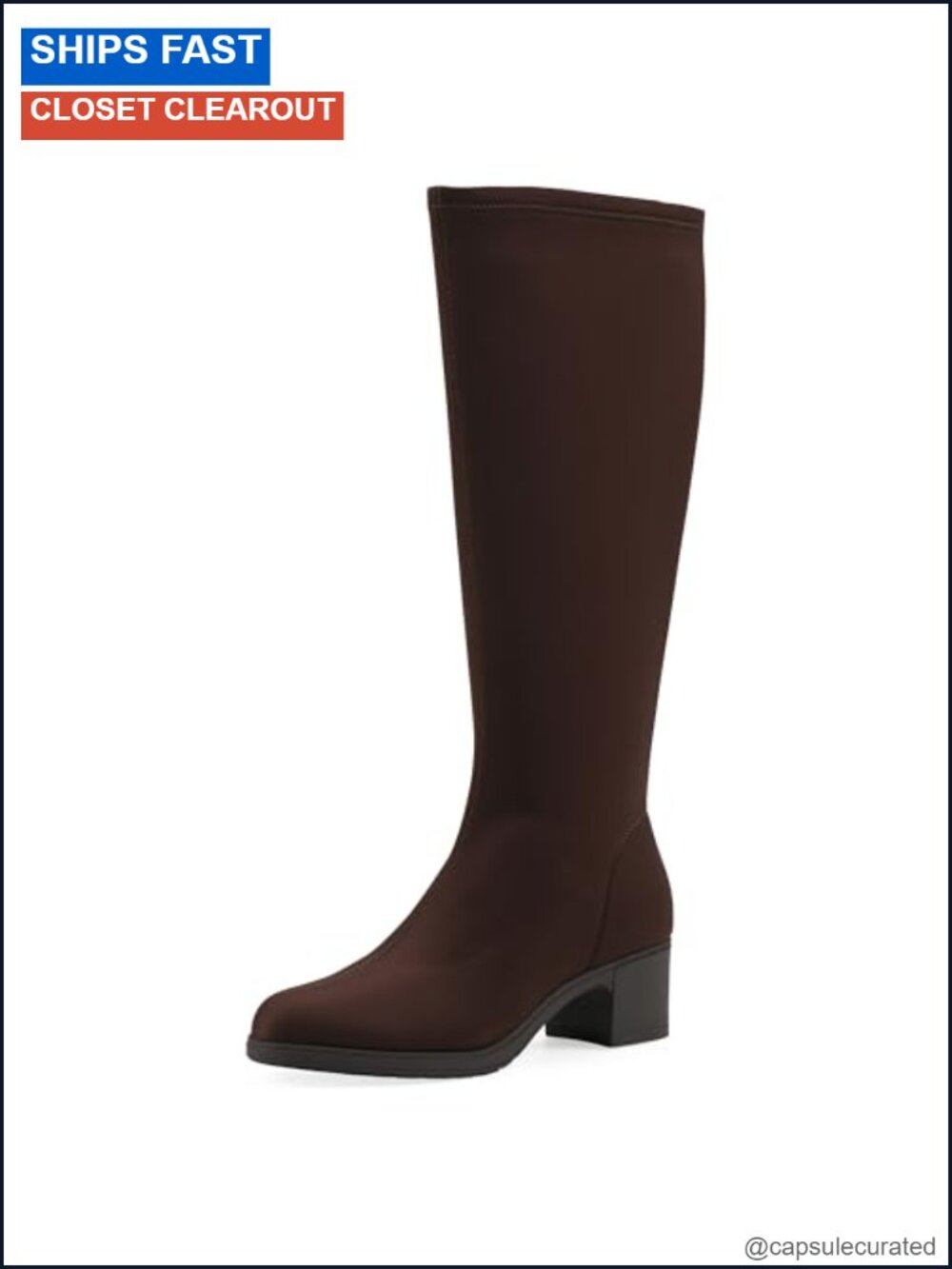Cliffs by White Mountain Women's Humbert Cushioned Block Heel Tall Shaft Boot